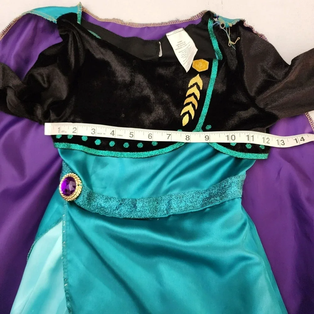 Frozen 2 Disney ANNA 2 pc Costume Dress & Cape Size 4-6X Pretend Play Halloween